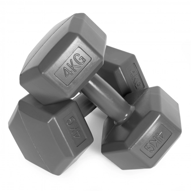 Haltères hexagonales 2x4 kg grises ModernHome
