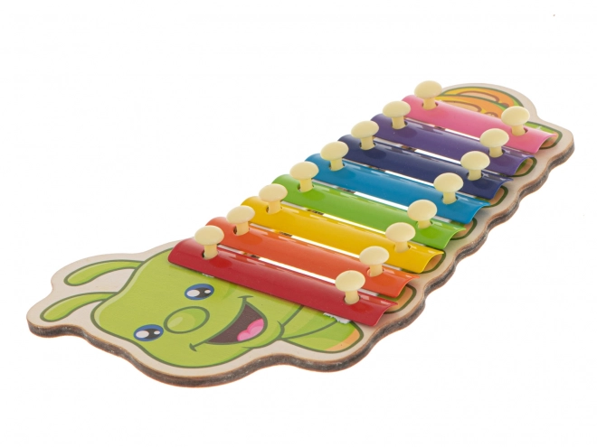 Xylophone coloré pour enfants en forme de chenille