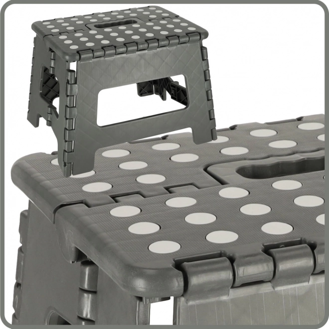 Tabouret pliant antidérapant 22 cm gris foncé