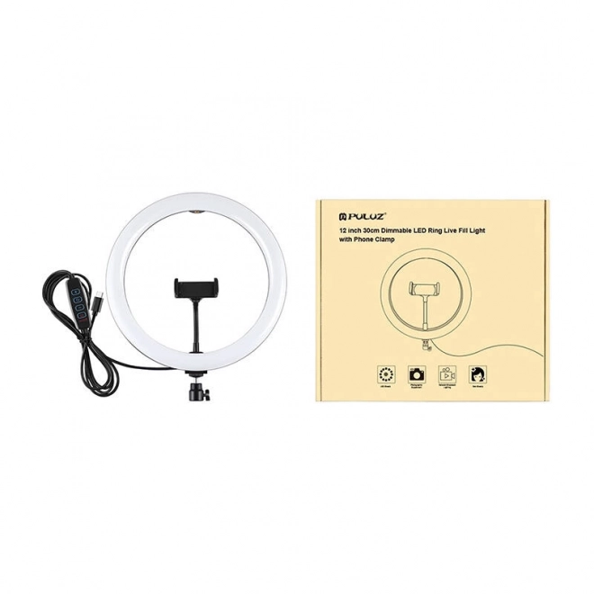 Lumière circulaire avec support de téléphone PULUZ