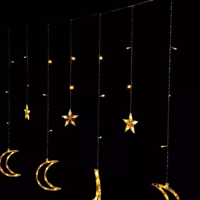 Éclairage décoratif LED Lune et Étoiles 96 LED