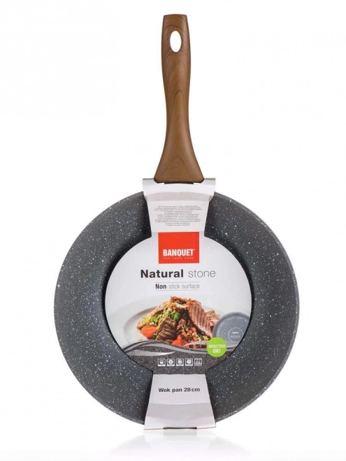 Poêle WOK 28 cm PIERRE NATURELLE