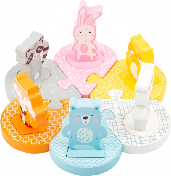 SMALL FOOT puzzle encastrable en bois animaux