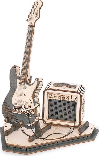 Puzzle 3D en bois RoboTime - Guitare Électrique