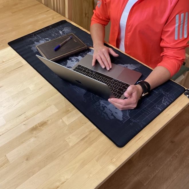 Tapis de souris et clavier XXL gris