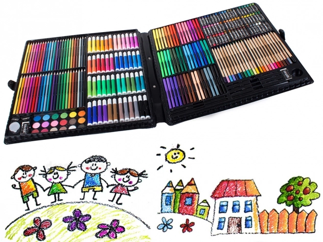 Ensemble de peinture artistique dans une mallette