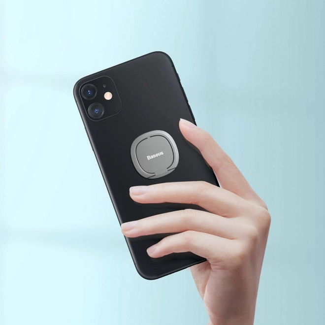 Baseus Support de Bague Invisible pour Smartphones - argenté