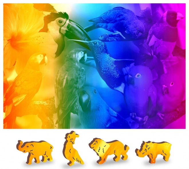 Puzzle en bois Paradis des Oiseaux 2 en 1