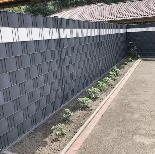 Bande de clôture 19cmx35m 630g/m2 anthracite 23703