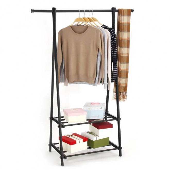 Portant à vêtements avec étagères