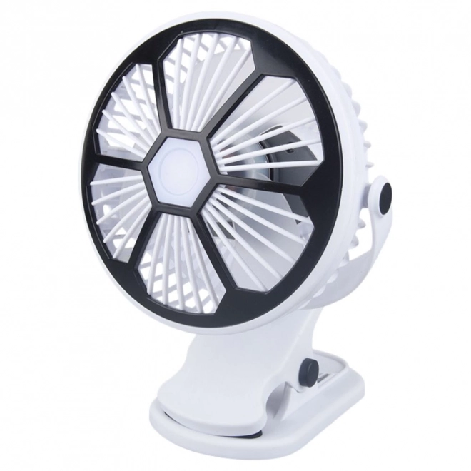 Ventilateur de bureau avec lumière LED et pince