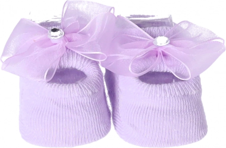 Chaussons violets avec nœud
