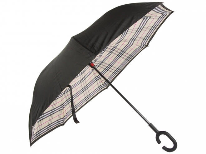 Parapluie inversé pliant avec structure robuste et fils résistants