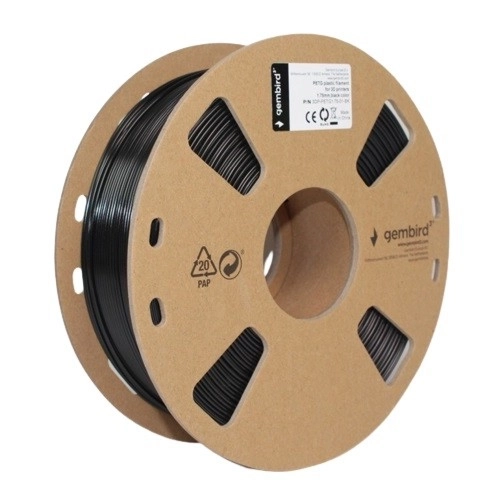 Filament pour imprimante 3D PETG/1,75 mm/1 kg/noir