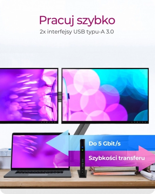 Station d'accueil de bureau Icy Box DisplayLink
