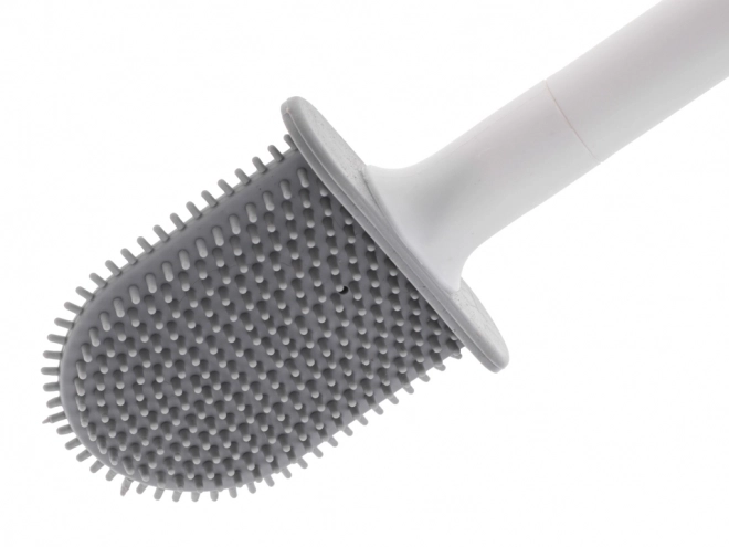 Brosse WC en silicone blanche avec récipient