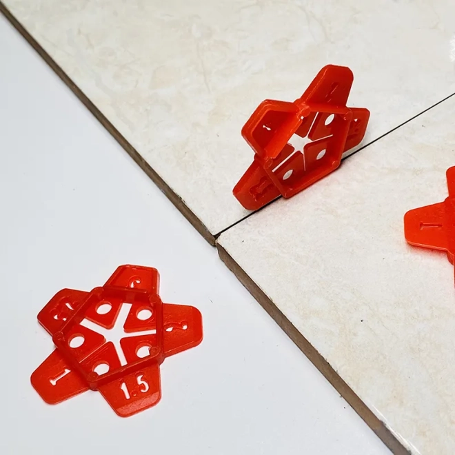 Croisillons d'espacement en forme d'étoile rouges pour carrelage 100 pièces