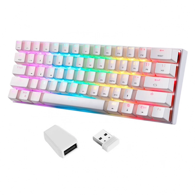 Clavier mécanique sans fil Motospeed SK62 White – Commutateur Bleu