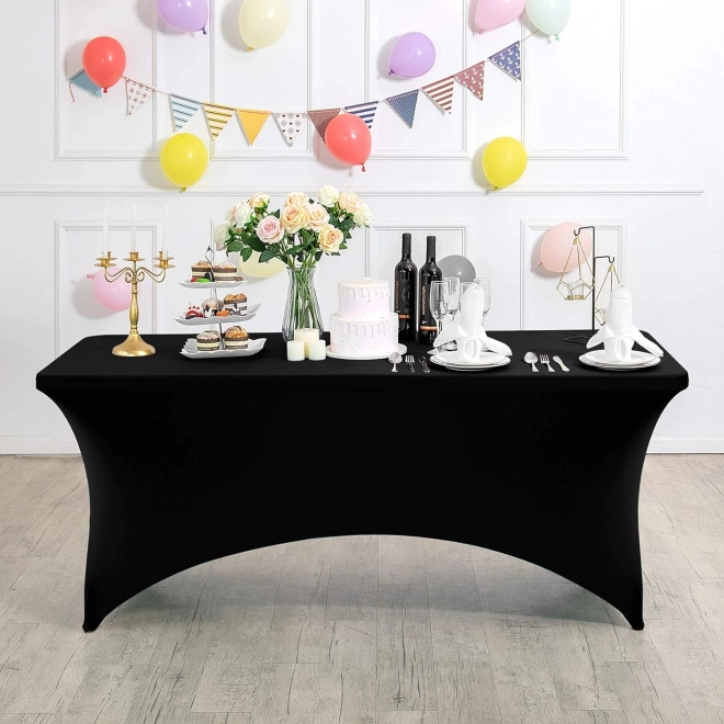 Housse élastique universelle pour table de catering 180 cm noir MultiGarden
