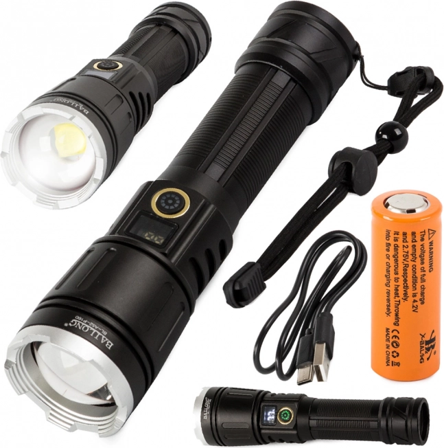 Lampe tactique militaire avec LED Cree XHP160 et zoom