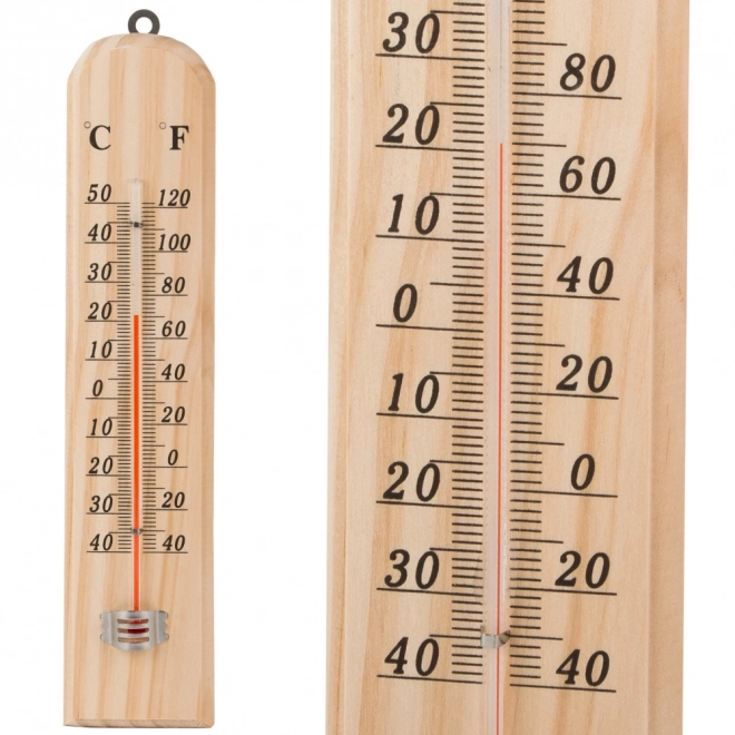 Grand thermomètre en bois pour utilisation intérieure et extérieure