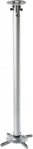 Support plafond pour projecteur, longueur réglable 110–190 cm, capacité 15 kg, couleur argent