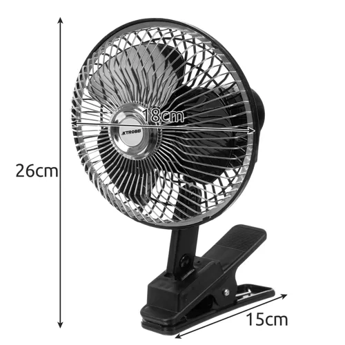 Ventilateur de voiture rotatif avec clip Xtrobb