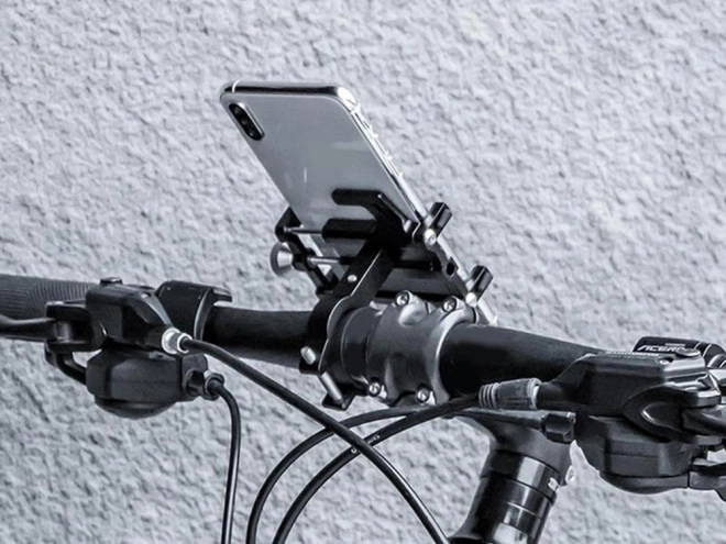 Support de téléphone robuste en aluminium pour vélo