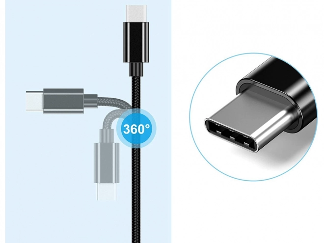 Adaptateur USB-C vers USB-A 3.0 OTG avec câble tressé
