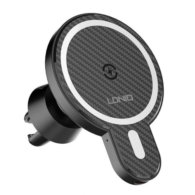 Support voiture LDNIO avec chargeur à induction 15W et anneau métallique