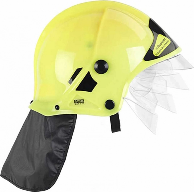 Casque de pompier, jaune