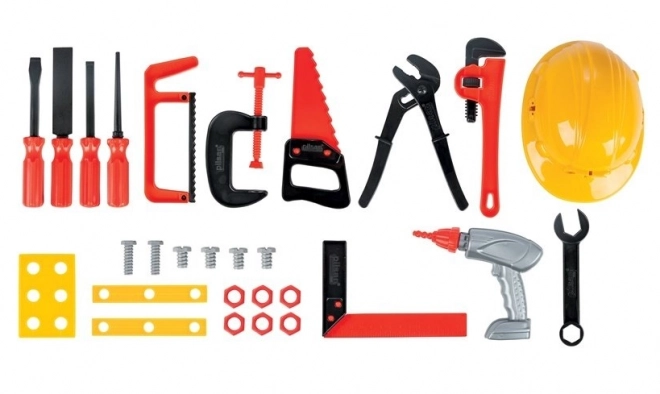 Ensemble de petit bricoleur avec casque et outils