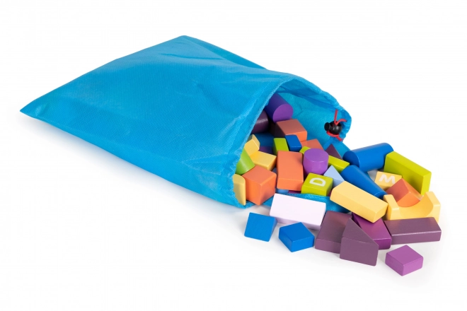 Ensemble éducatif en bois coloré - cubes pour enfants 108 pièces