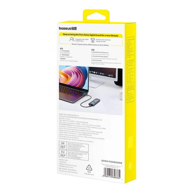 Coque pour SSD Baseus FlyJoy (gris)