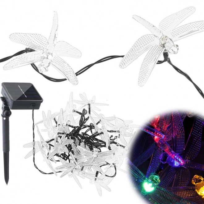 Éclairage de jardin solaire libellule 6,5 m 30LED multicolore
