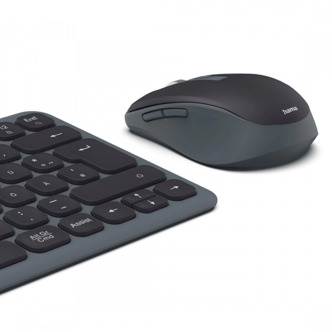 Ensemble clavier et souris sans fil Hama WKM-500 noir-gris
