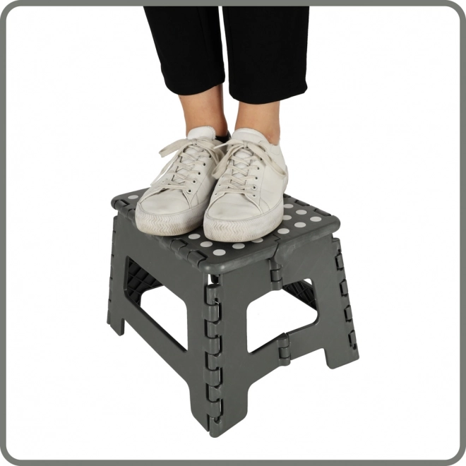 Tabouret pliant antidérapant 22 cm gris foncé