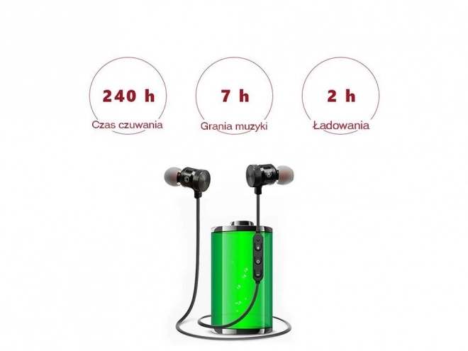 Écouteurs sport sans fil Bluetooth intra-auriculaires
