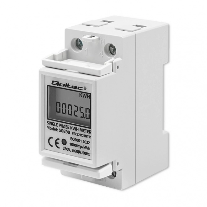 Compteur électronique monophasé | Rail DIN | 230V | LCD | 2P
