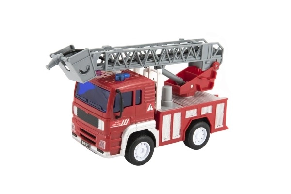 Camion de pompiers avec lance à eau et effets lumineux