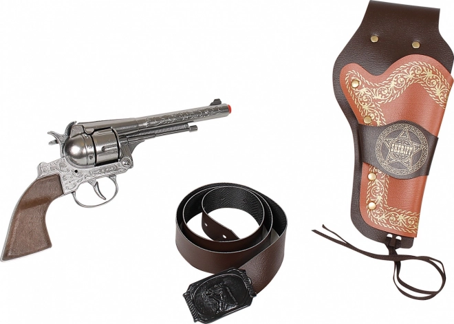 Set de jeu cow-boy avec revolver et étoile de shérif