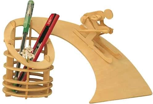 Woodcraft puzzle 3D en bois – porte-crayons Descente