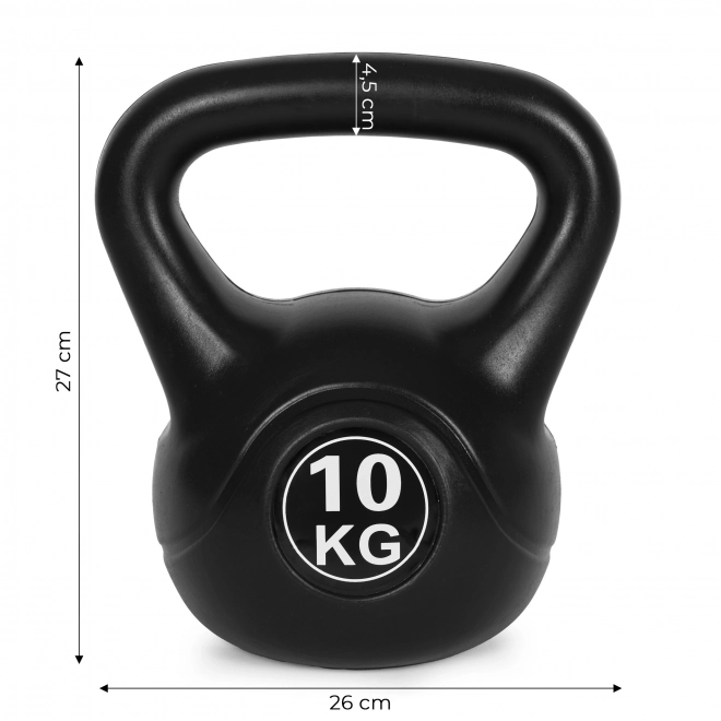 Kettlebell pour l'entraînement noir - 10kg