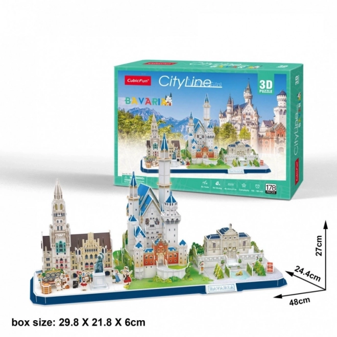 Puzzle 3D Ligne de Ville Bavière