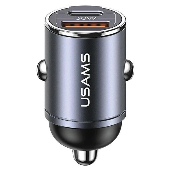 Chargeur de voiture 30W 1xUSB+1xUSB-C Charge Rapide