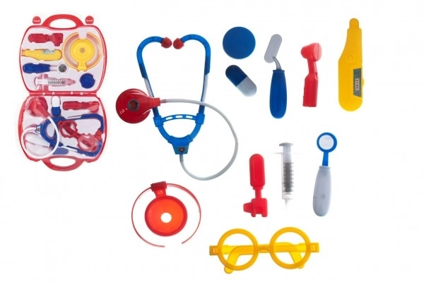 Ensemble médecin en plastique dans une valise en plastique sous blister 23x40x4cm
