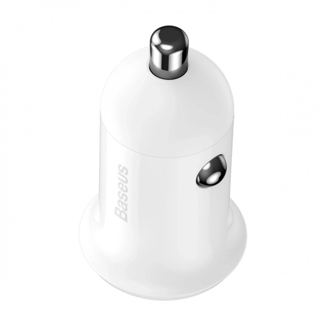 Chargeur de voiture 2x USB Baseus, 4,8A, blanc