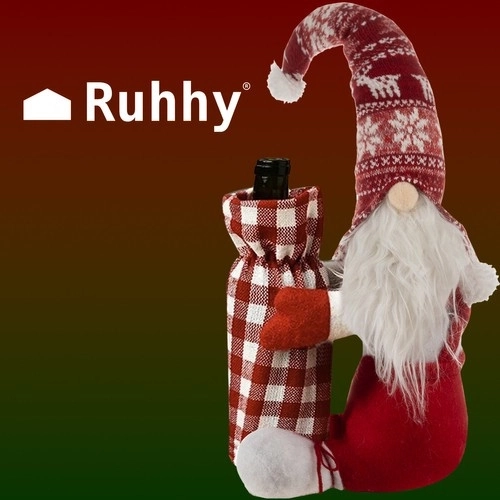 Lutin de Noël avec sac pour bouteille Ruhhy 22508