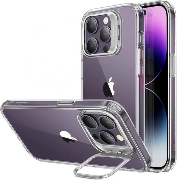 Coque ESR avec support pour iPhone 14 Pro transparente