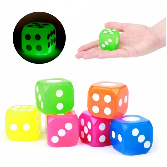 Dé en silicone lumineux 3 cm - 1 pièce